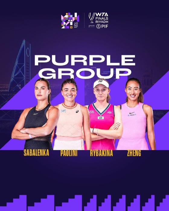 WTA年终总决赛分组出炉：郑钦文首秀再战萨巴伦