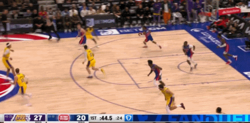 东契奇砍32+7+6创里程碑 湖人客场惜败活塞终结连